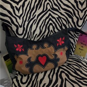 Baggu Medium Nylon Crescent Bag - Western Appliqué